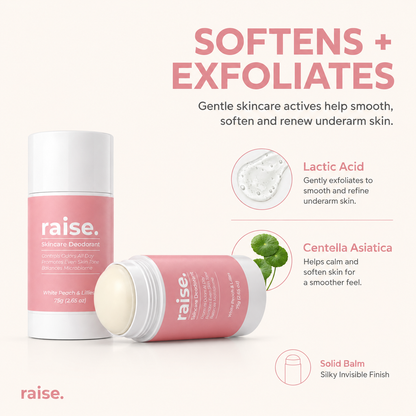 Skincare Deodorant. White Peach & Lillies 75g