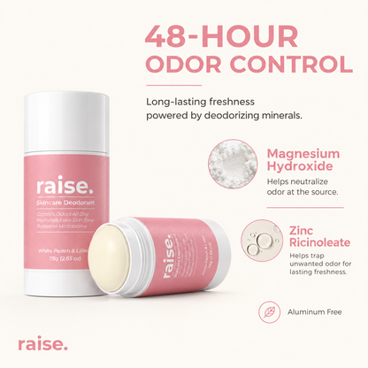 Skincare Deodorant. White Peach & Lillies 75g